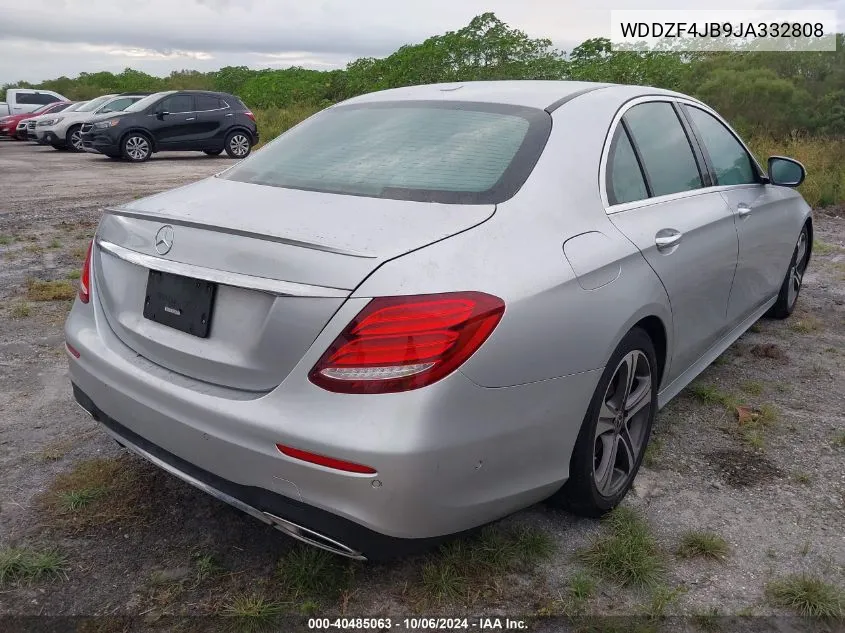 2018 Mercedes-Benz E 300 VIN: WDDZF4JB9JA332808 Lot: 40485063