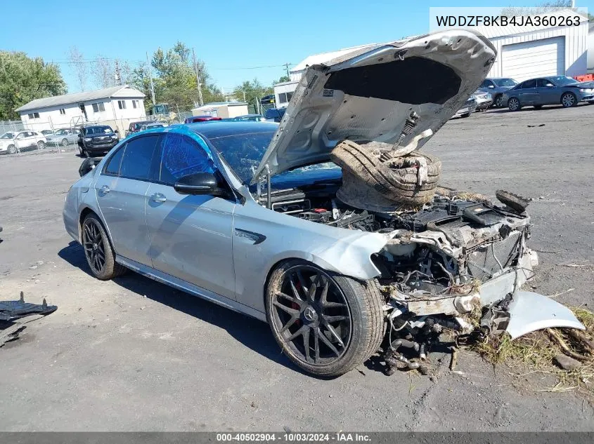 2018 Mercedes-Benz Amg E 63 S 4Matic VIN: WDDZF8KB4JA360263 Lot: 40502904