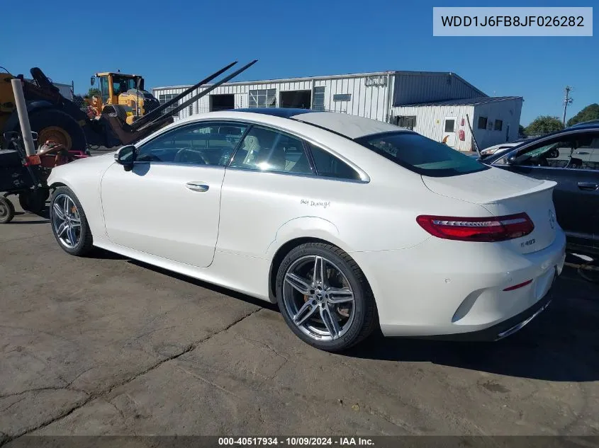 2018 Mercedes-Benz E 400 VIN: WDD1J6FB8JF026282 Lot: 40517934