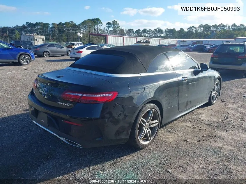 2018 Mercedes-Benz E 400 400 VIN: WDD1K6FB0JF050993 Lot: 40531236