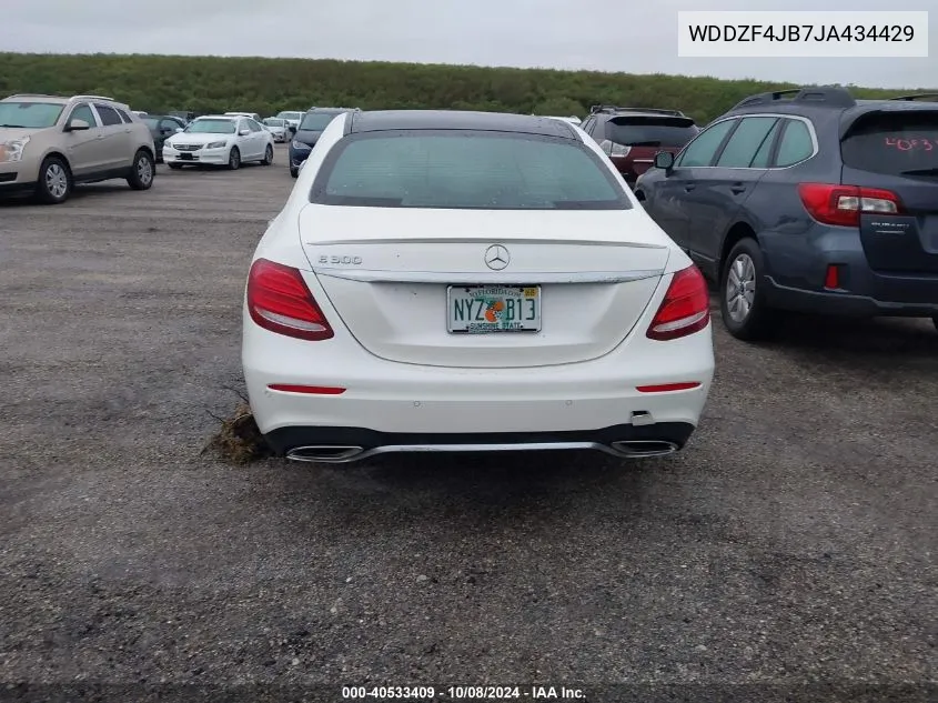 2018 Mercedes-Benz E 300 VIN: WDDZF4JB7JA434429 Lot: 40533409