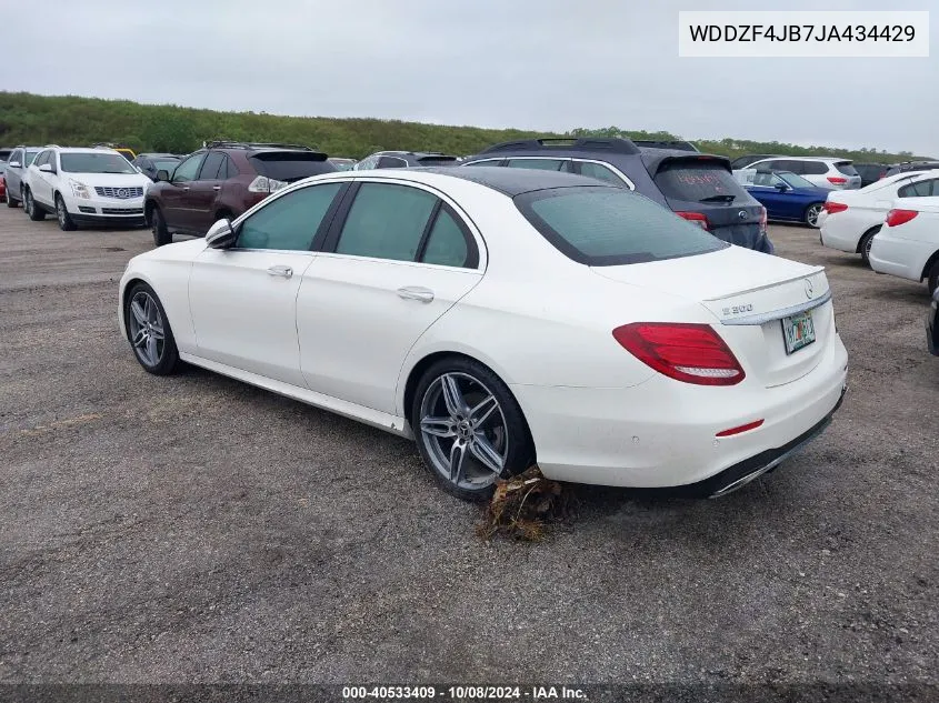 2018 Mercedes-Benz E 300 VIN: WDDZF4JB7JA434429 Lot: 40533409