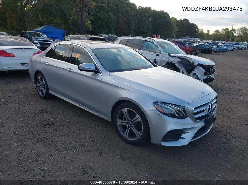 2018 Mercedes-Benz E 300 4Matic VIN: WDDZF4KB0JA293475 Lot: 40535870