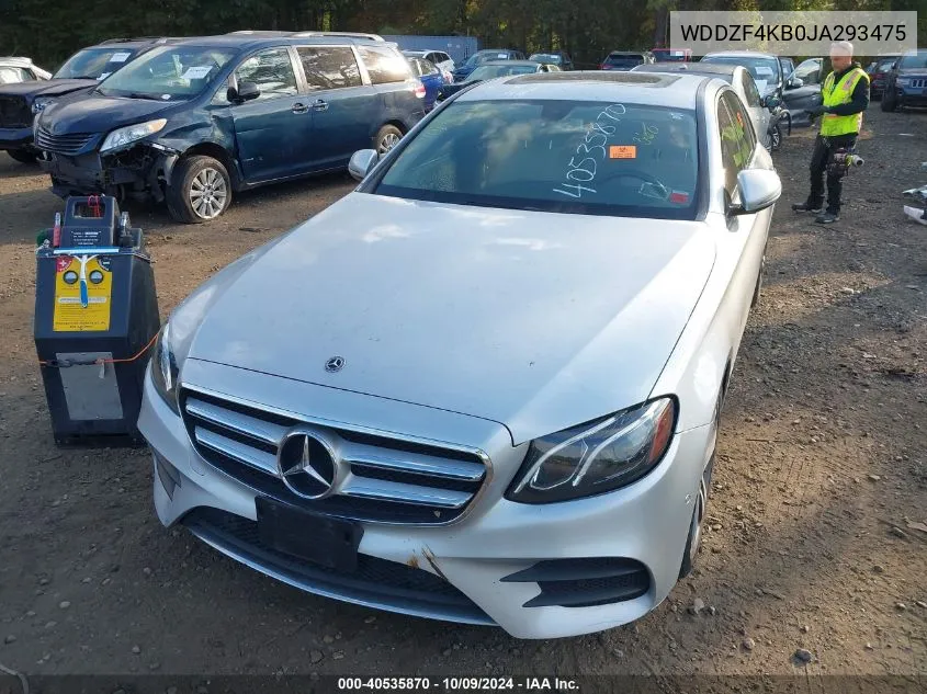 2018 Mercedes-Benz E 300 4Matic VIN: WDDZF4KB0JA293475 Lot: 40535870