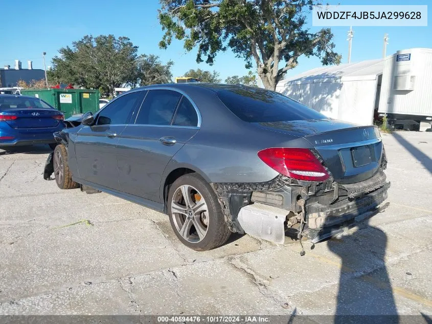 2018 Mercedes-Benz E 300 VIN: WDDZF4JB5JA299628 Lot: 40594476