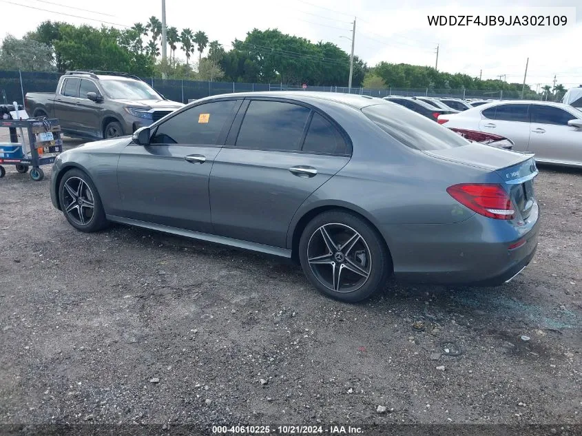 2018 Mercedes-Benz E 300 300 VIN: WDDZF4JB9JA302109 Lot: 40610225