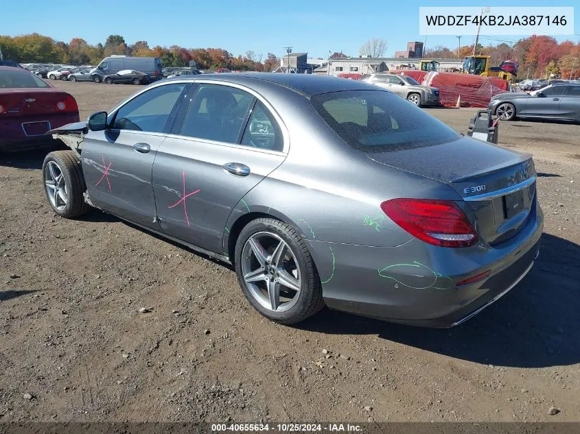 2018 Mercedes-Benz E 300 4Matic VIN: WDDZF4KB2JA387146 Lot: 40655634