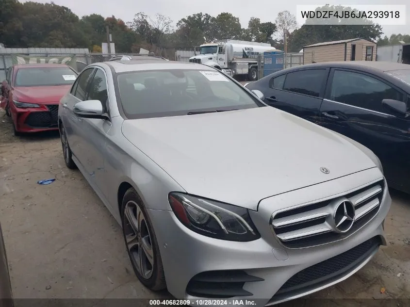 2018 Mercedes-Benz E 300 VIN: WDDZF4JB6JA293918 Lot: 40682809