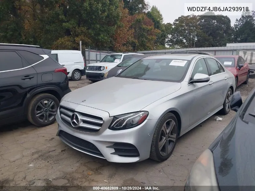 2018 Mercedes-Benz E 300 VIN: WDDZF4JB6JA293918 Lot: 40682809