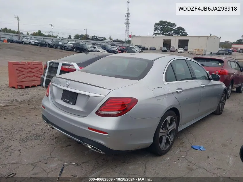 2018 Mercedes-Benz E 300 VIN: WDDZF4JB6JA293918 Lot: 40682809