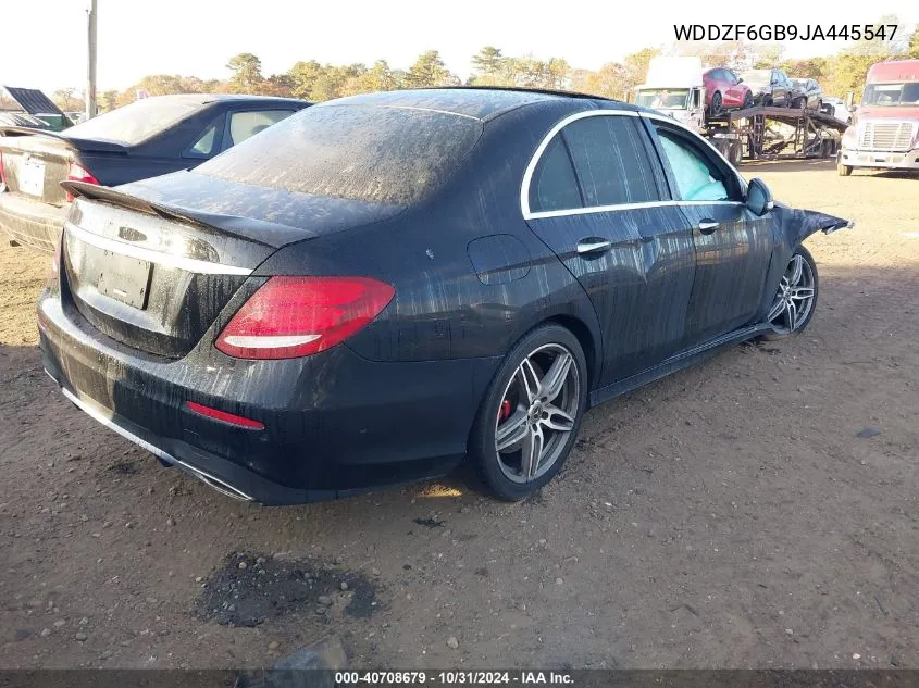 2018 Mercedes-Benz E 400 4Matic VIN: WDDZF6GB9JA445547 Lot: 40708679