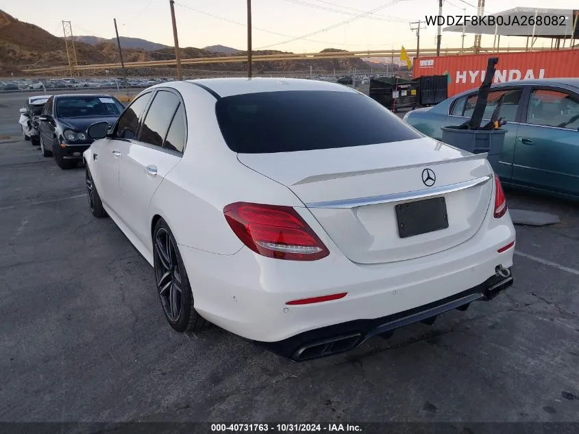 2018 Mercedes-Benz Amg E 63 S 4Matic VIN: WDDZF8KB0JA268082 Lot: 40731763