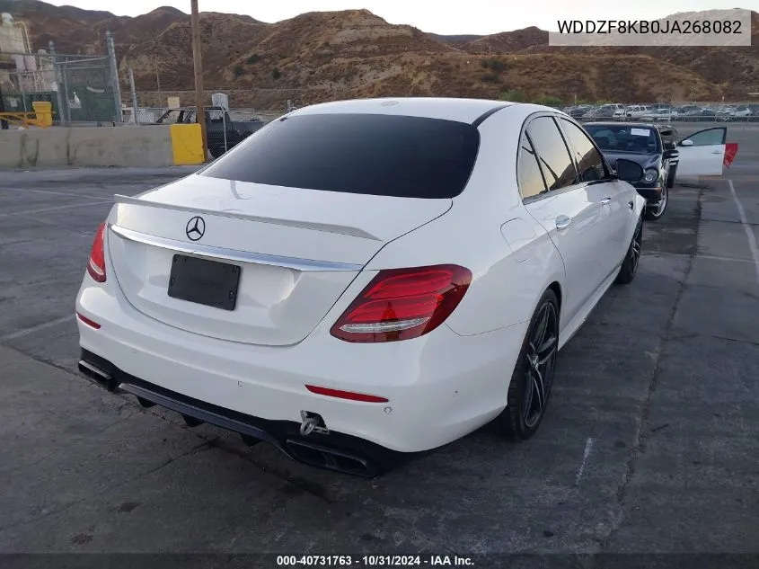 2018 Mercedes-Benz Amg E 63 S 4Matic VIN: WDDZF8KB0JA268082 Lot: 40731763