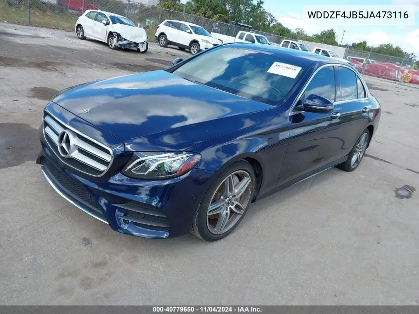 2018 Mercedes-Benz E 300 VIN: WDDZF4JB5JA473116 Lot: 40779650