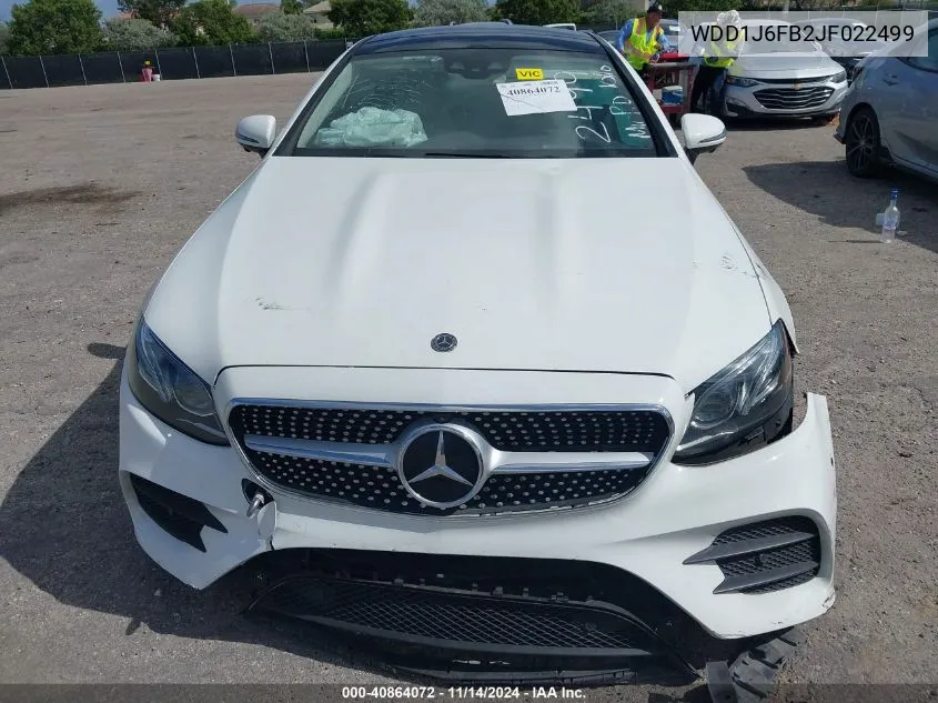 2018 Mercedes-Benz E 400 VIN: WDD1J6FB2JF022499 Lot: 40864072