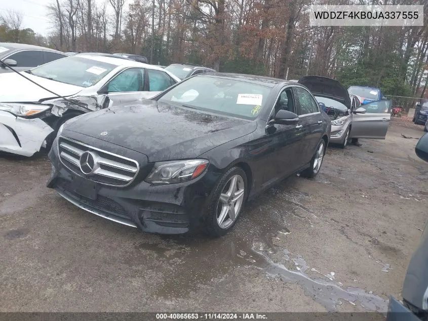 2018 Mercedes-Benz E 300 4Matic VIN: WDDZF4KB0JA337555 Lot: 40865653