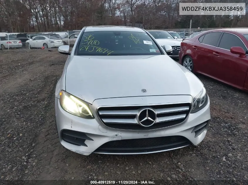 2018 Mercedes-Benz E 300 4Matic VIN: WDDZF4KBXJA358459 Lot: 40912519