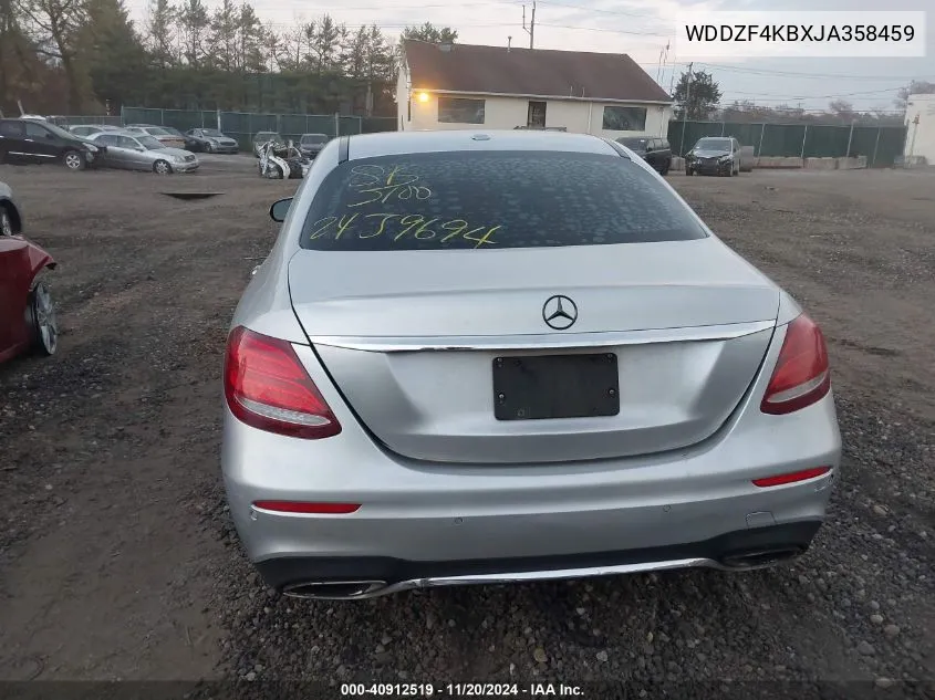 2018 Mercedes-Benz E 300 4Matic VIN: WDDZF4KBXJA358459 Lot: 40912519