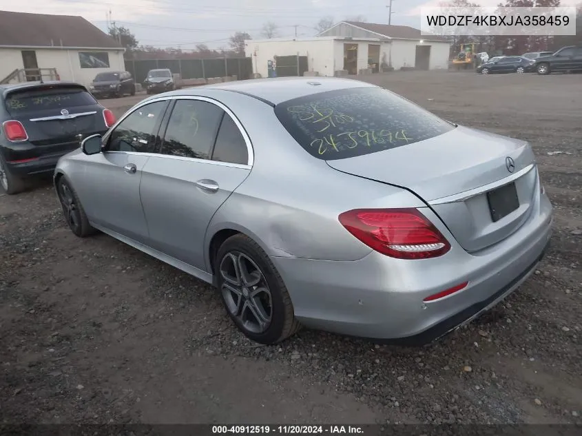 2018 Mercedes-Benz E 300 4Matic VIN: WDDZF4KBXJA358459 Lot: 40912519