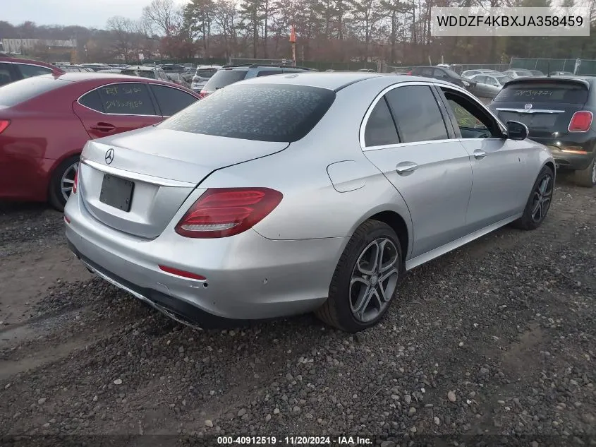 2018 Mercedes-Benz E 300 4Matic VIN: WDDZF4KBXJA358459 Lot: 40912519