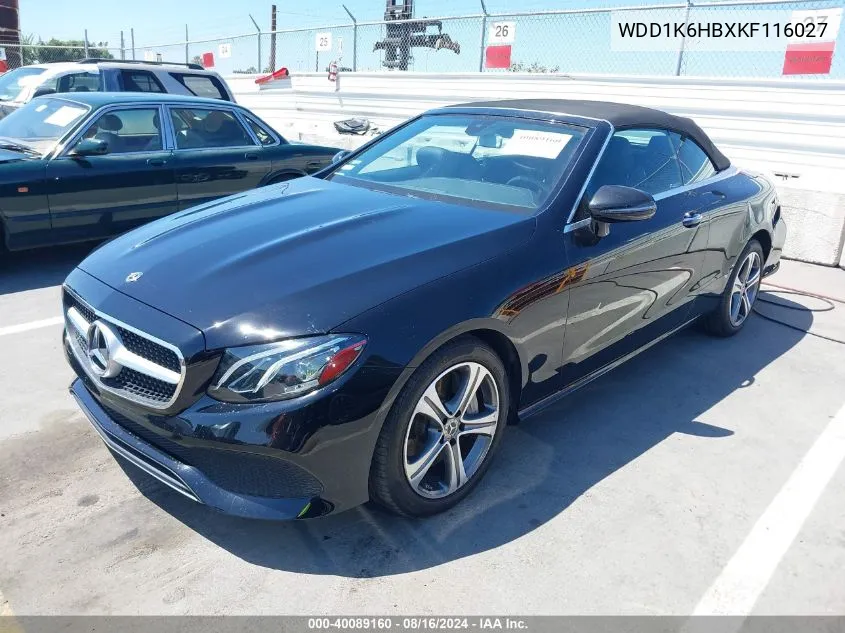 2019 Mercedes-Benz E 450 VIN: WDD1K6HBXKF116027 Lot: 40089160