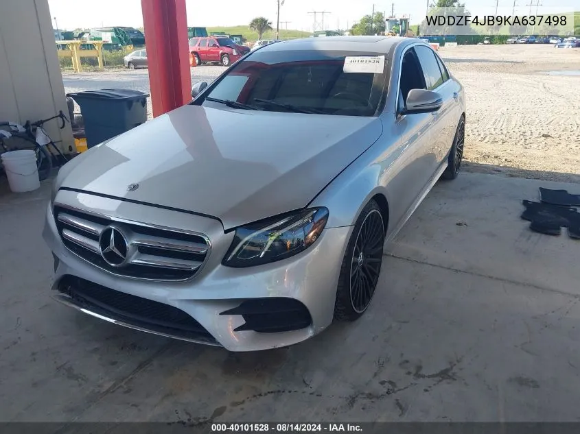 2019 Mercedes-Benz E 300 VIN: WDDZF4JB9KA637498 Lot: 40101528