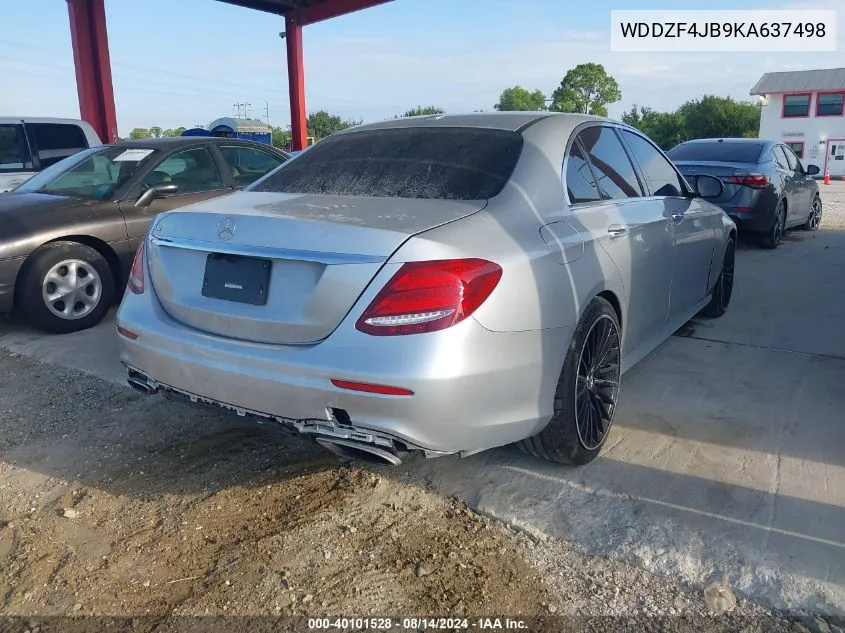 2019 Mercedes-Benz E 300 VIN: WDDZF4JB9KA637498 Lot: 40101528