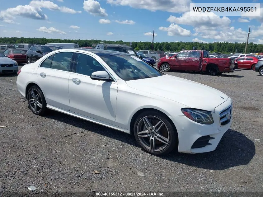 2019 Mercedes-Benz E 300 300 4Matic VIN: WDDZF4KB4KA495561 Lot: 40155312