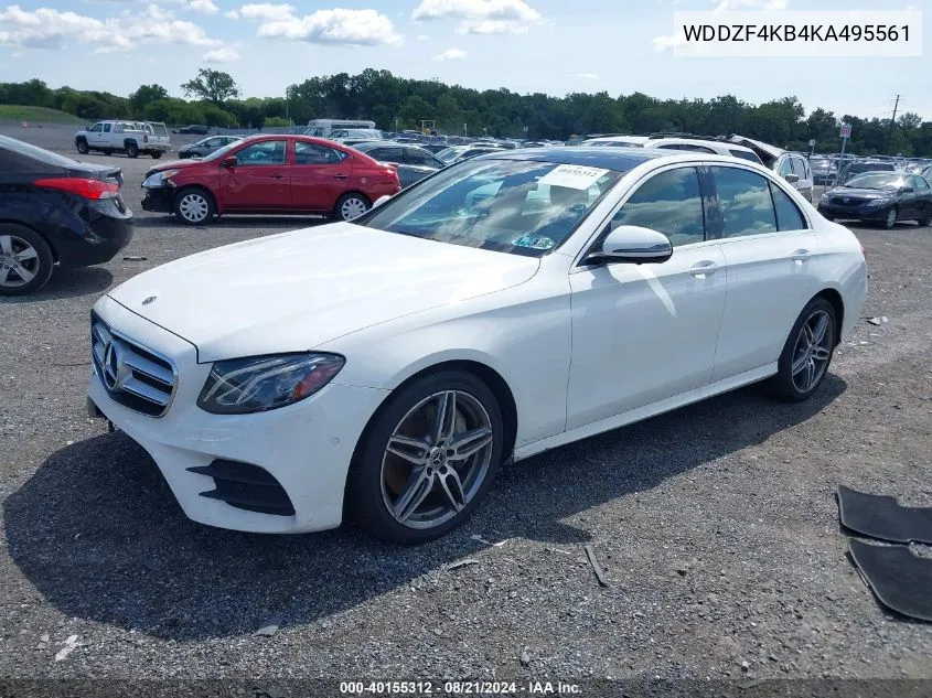 2019 Mercedes-Benz E 300 300 4Matic VIN: WDDZF4KB4KA495561 Lot: 40155312