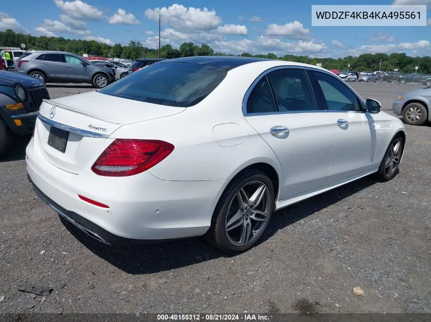 2019 Mercedes-Benz E 300 300 4Matic VIN: WDDZF4KB4KA495561 Lot: 40155312