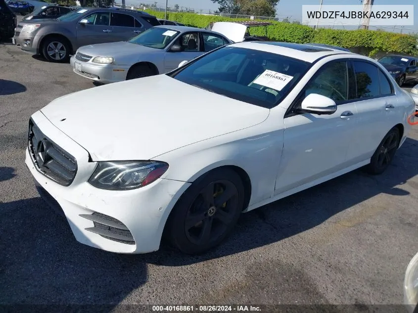 2019 Mercedes-Benz E 300 VIN: WDDZF4JB8KA629344 Lot: 40168861