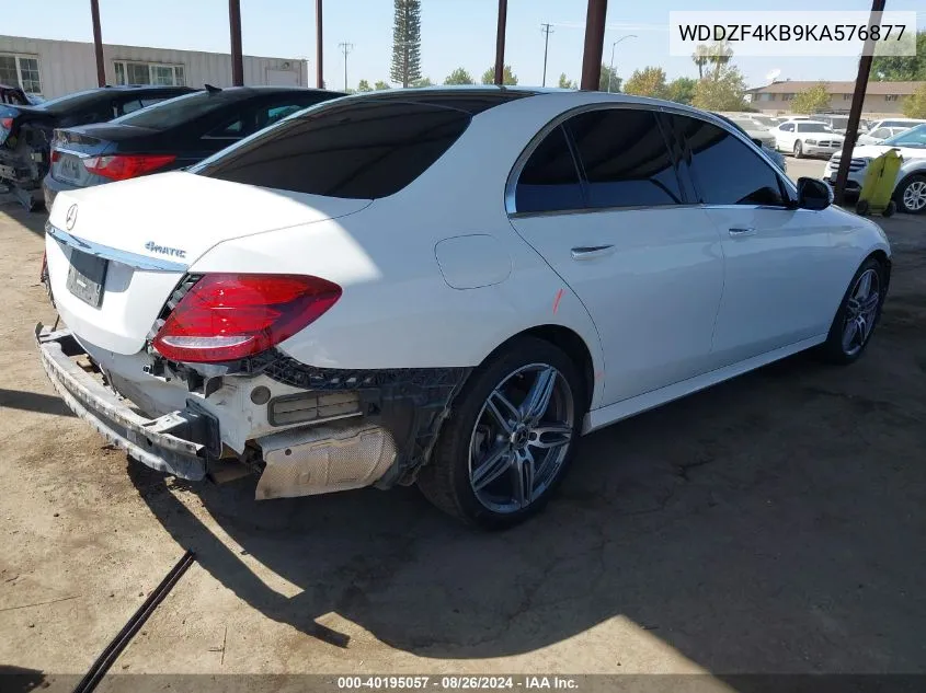 2019 Mercedes-Benz E 300 4Matic VIN: WDDZF4KB9KA576877 Lot: 40195057