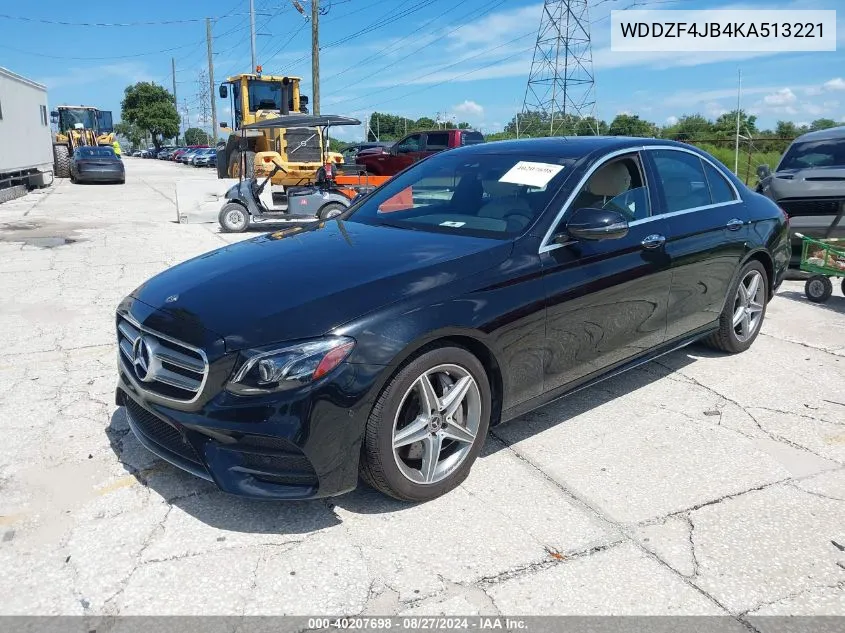 2019 Mercedes-Benz E 300 VIN: WDDZF4JB4KA513221 Lot: 40207698