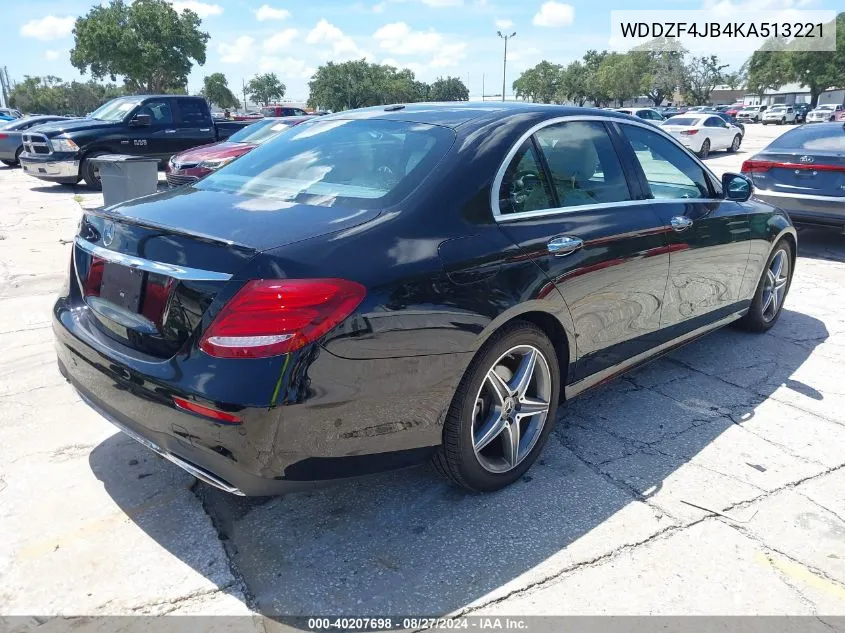 2019 Mercedes-Benz E 300 VIN: WDDZF4JB4KA513221 Lot: 40207698