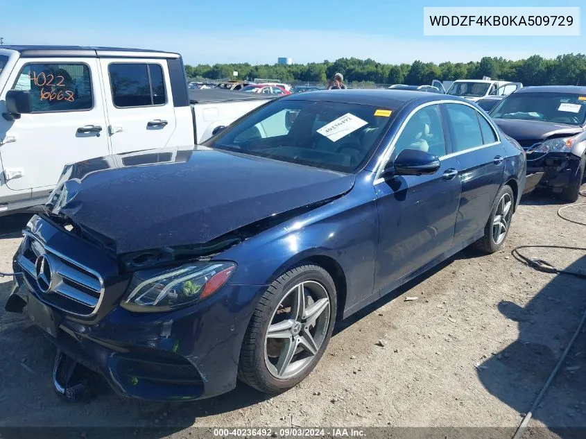 2019 Mercedes-Benz E 300 4Matic VIN: WDDZF4KB0KA509729 Lot: 40236492