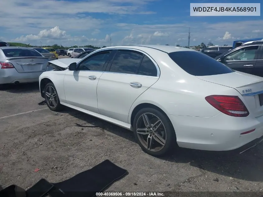 2019 Mercedes-Benz E 300 VIN: WDDZF4JB4KA568901 Lot: 40369506