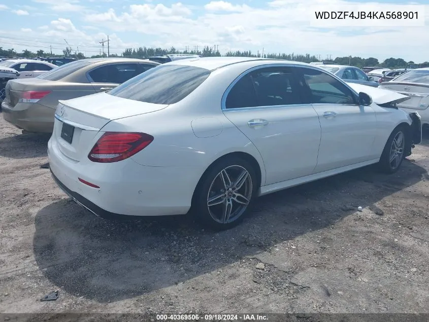 2019 Mercedes-Benz E 300 VIN: WDDZF4JB4KA568901 Lot: 40369506