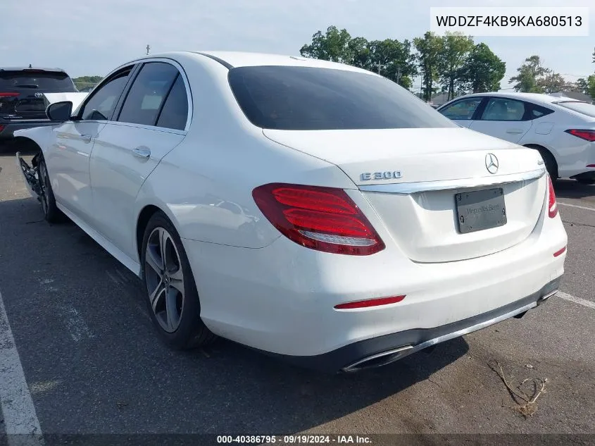 2019 Mercedes-Benz E 300 4Matic VIN: WDDZF4KB9KA680513 Lot: 40386795