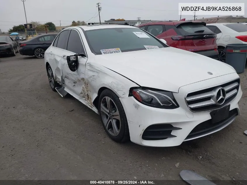 2019 Mercedes-Benz E 300 VIN: WDDZF4JB9KA526868 Lot: 40410878