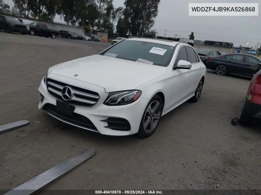 2019 Mercedes-Benz E 300 VIN: WDDZF4JB9KA526868 Lot: 40410878