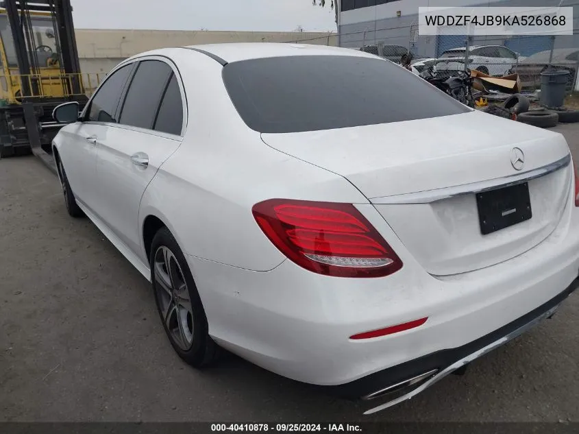 2019 Mercedes-Benz E 300 VIN: WDDZF4JB9KA526868 Lot: 40410878