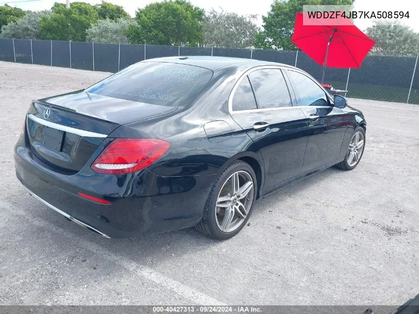 2019 Mercedes-Benz E 300 VIN: WDDZF4JB7KA508594 Lot: 40427313