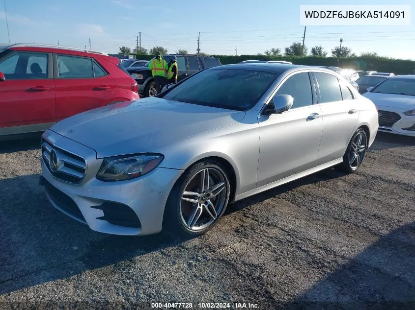 2019 Mercedes-Benz E 450 4Matic VIN: WDDZF6JB6KA514091 Lot: 40477728