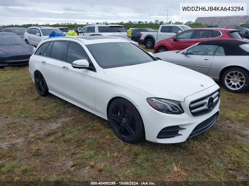 2019 Mercedes-Benz E 450 4Matic VIN: WDDZH6JB4KA643294 Lot: 40495299