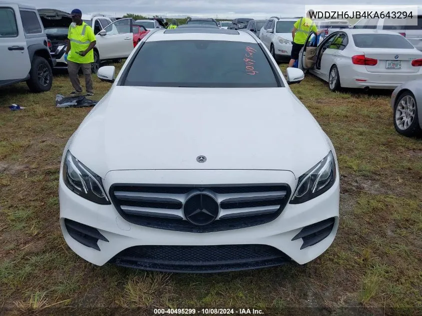 2019 Mercedes-Benz E 450 4Matic VIN: WDDZH6JB4KA643294 Lot: 40495299