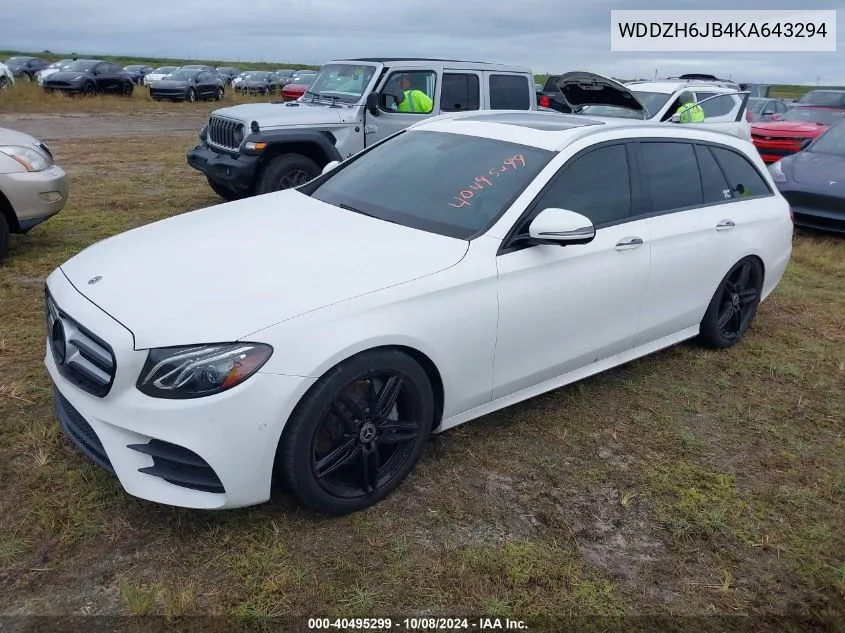 2019 Mercedes-Benz E 450 4Matic VIN: WDDZH6JB4KA643294 Lot: 40495299