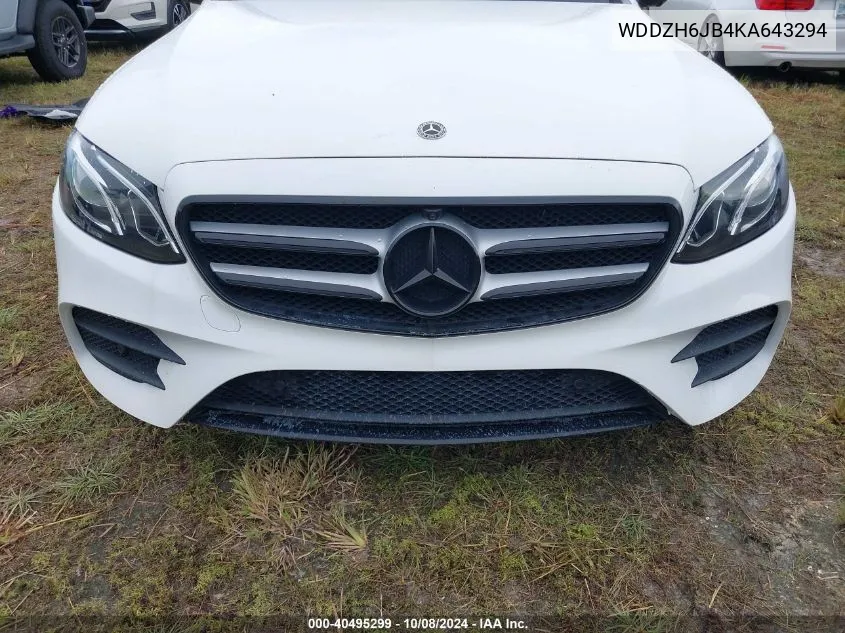 2019 Mercedes-Benz E 450 4Matic VIN: WDDZH6JB4KA643294 Lot: 40495299