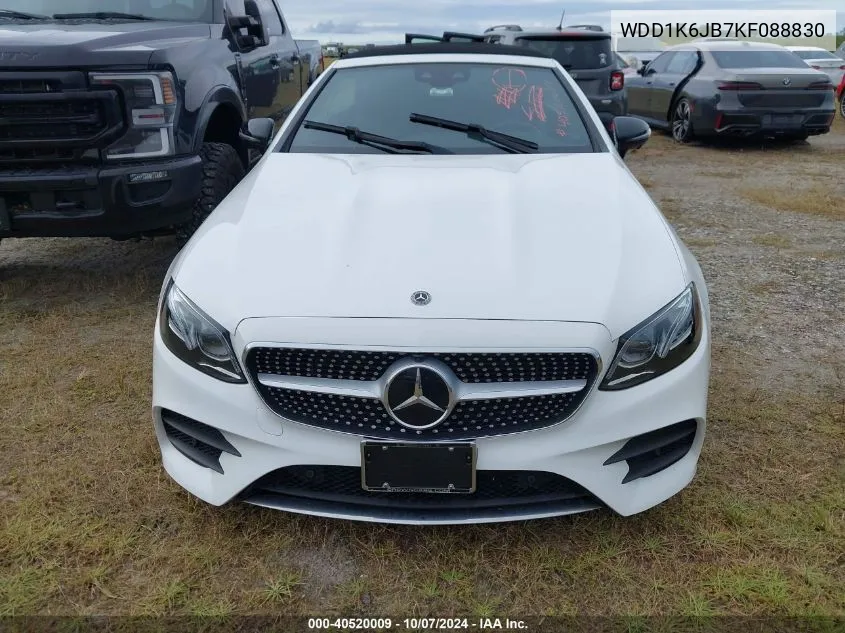 2019 Mercedes-Benz E 450 4Matic VIN: WDD1K6JB7KF088830 Lot: 40520009