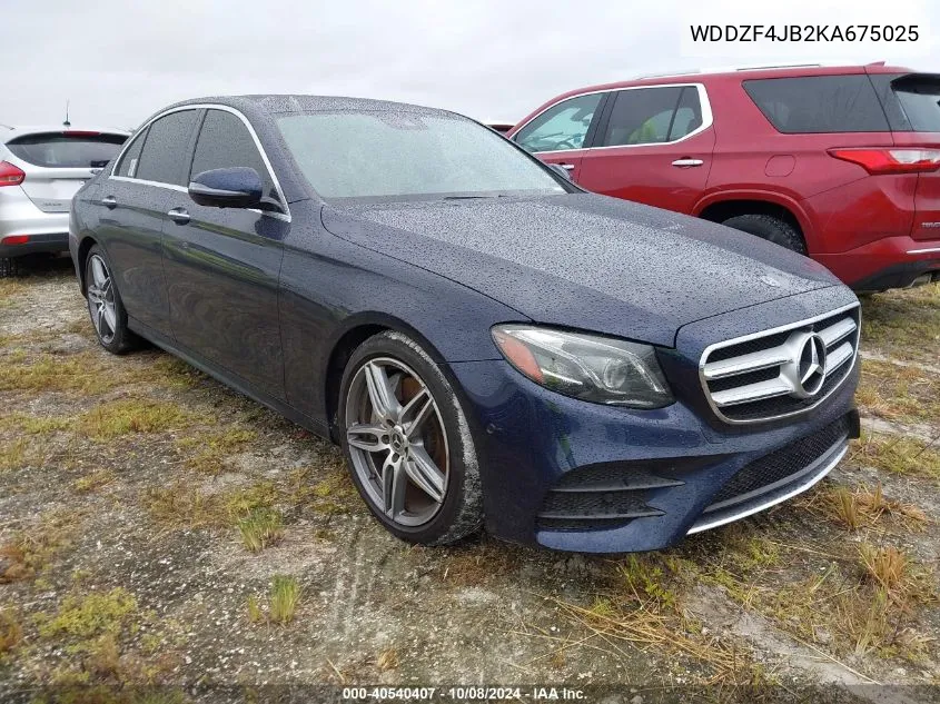 2019 Mercedes-Benz E 300 VIN: WDDZF4JB2KA675025 Lot: 40540407