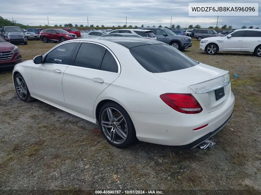 2019 Mercedes-Benz E 450 4Matic VIN: WDDZF6JB8KA596096 Lot: 40540757